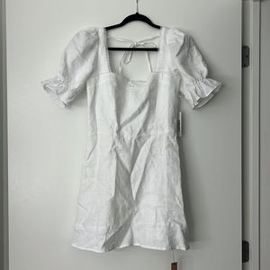 NWT Reformation Evianna Linen Dress in White